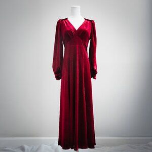 Baltic Born Adelita Velvet Maxi Dress | Merlot